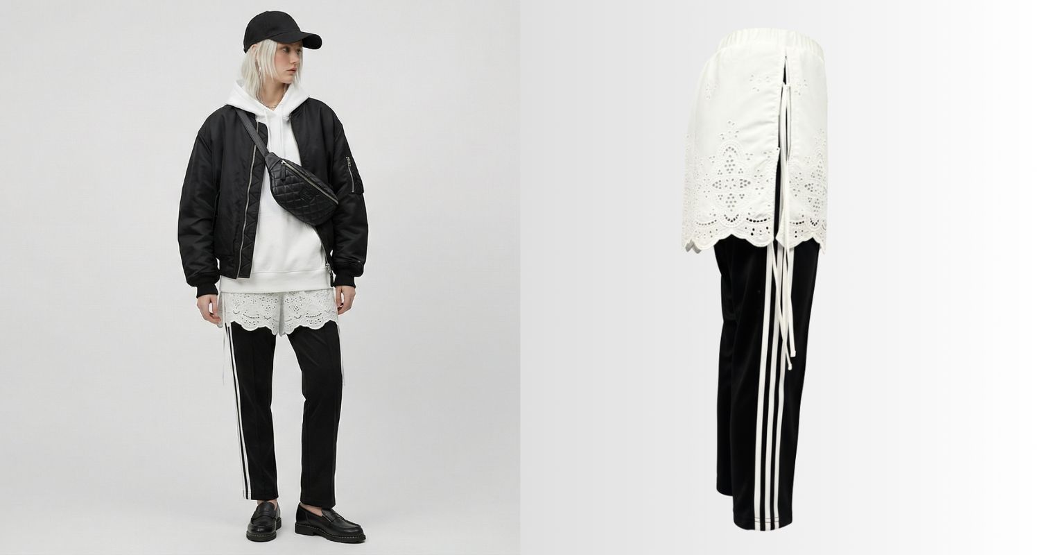 Layering combo pantalon short, une création de Aliona Sama